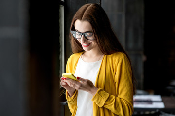 Woman using phone