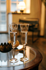 glasses of champagne
