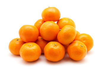 tangerine or mandarin fruit isolated on white background