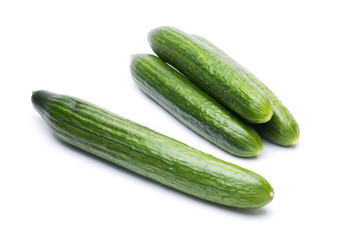Cucumber isolated on white background