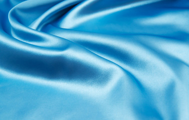 Fototapeta premium Smooth elegant blue satin 