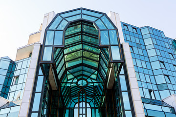 Obraz premium Reflections on glass facade