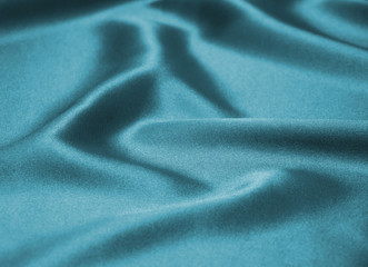 rippled green  satin fabric