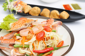 Set of Thai food popular menu