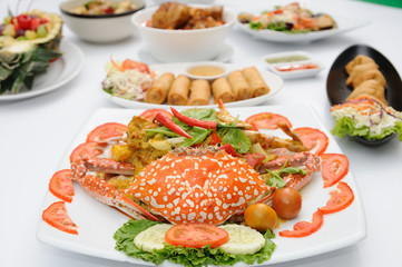 Set of Thai food popular menu