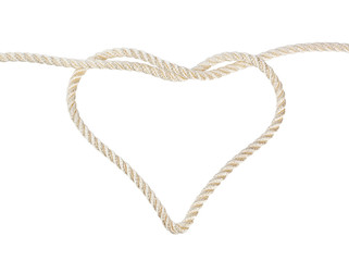 Heart shaped knot on a rope