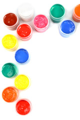 Colorful paint isolated on white