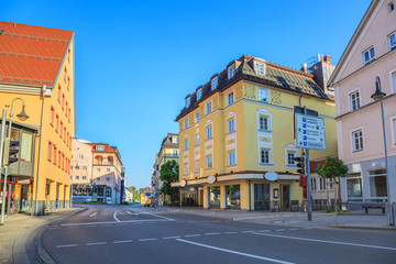Fototapeta na wymiar morning time at Fussen city, Bavaria Germany