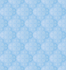 light blue pattern seamless with floral ornaments