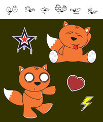 fox baby cartoon expression set5