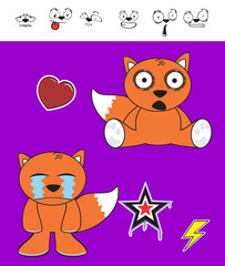 fox baby cartoon expression set4