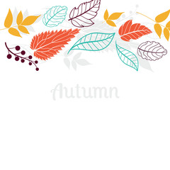 Autumn falling leaves background.Can be used for wallpaper