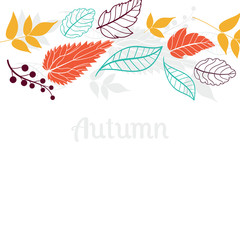 Autumn falling leaves background.Can be used for wallpaper