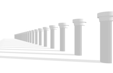 3d ancient column row