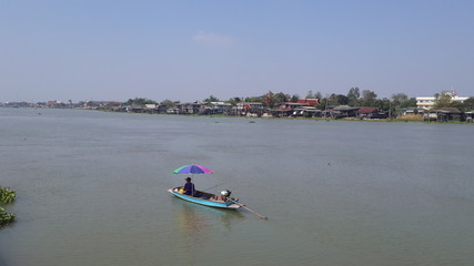 Long-tail boat in Chaopraya river Bangkok Thailand