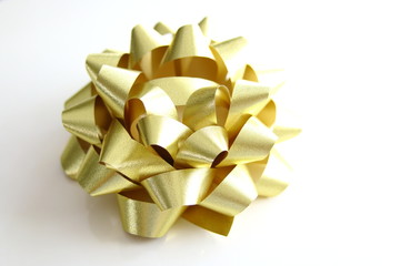 texture gold bow isolated