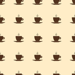 Seamless pattern with coffee cup