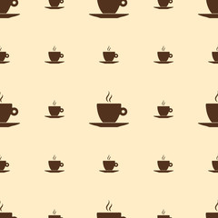 Obraz premium Seamless pattern with coffee cup
