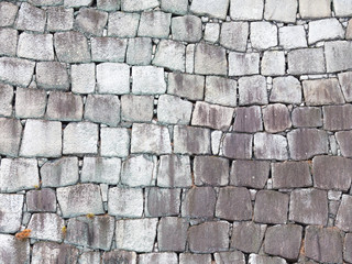 Wall of very old stone