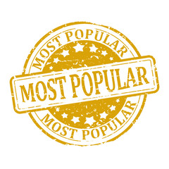 Obraz premium Damaged gold round seal with the inscription - most popular