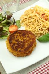 cordon bleu et spaghetti