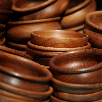 Handmade wooden sugar bowls