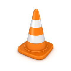 3d rendered traffic cone.