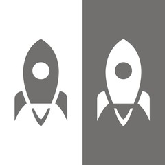 Icono nave espacial BN © imaagio.stock