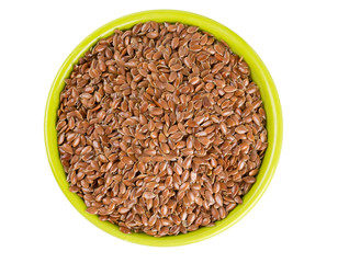 flax seed isolated on white