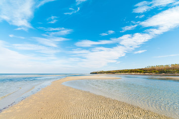 Küstenlandschaft, Sandbank, Insel