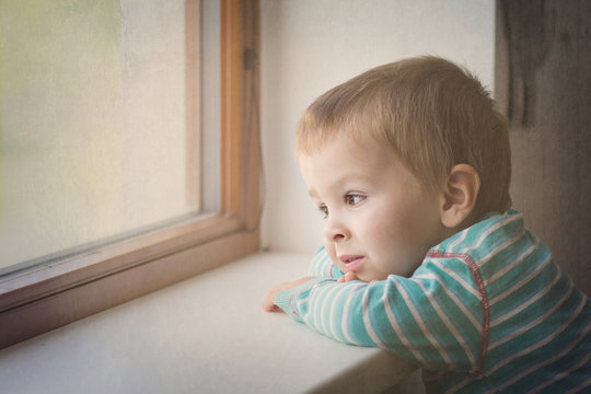 Little boy on the window