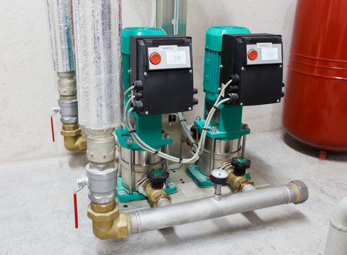 Close-up photo of water pumps