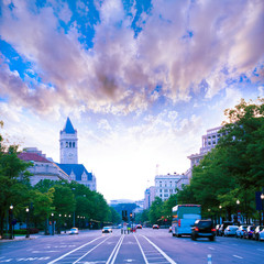 Pennsylvania Avenue sunset in Washington DC