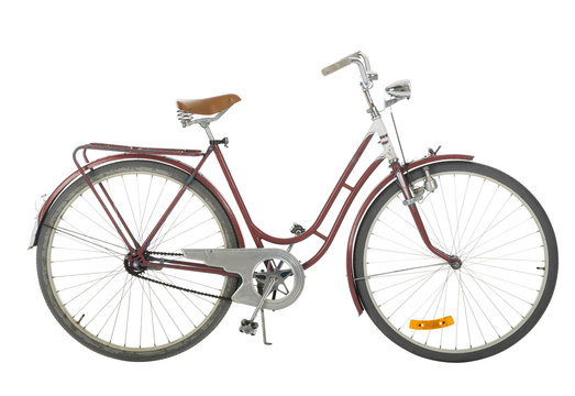 Red Old fashioned bicycle