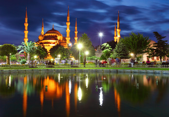 Fototapeta na wymiar Blue mosque in Istanbul - Turkey