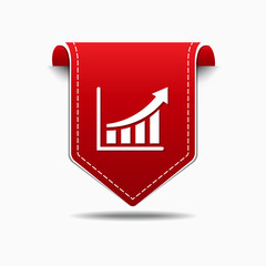 Graph Red Vector Icon Design