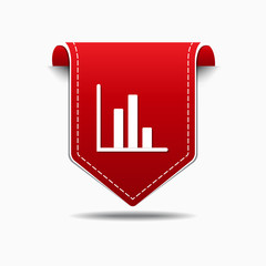 Graph Red Vector Icon Design