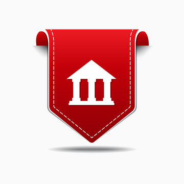 Building Red Vector Icon Design