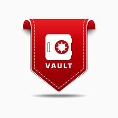 Vault Red Vector Icon Design