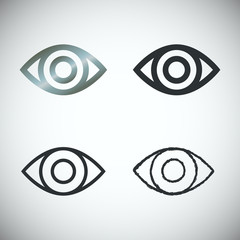 Set of Eye Icons, vector