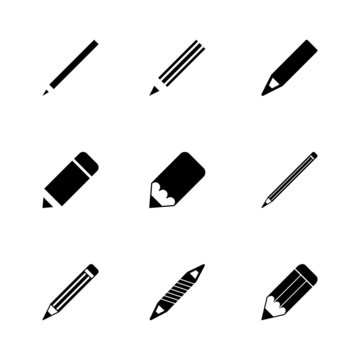 Vector pencil icon set