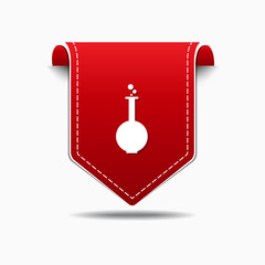 Flask Icon Red Vector Icon Design