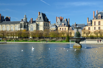 Famous palace of Fontainebleau