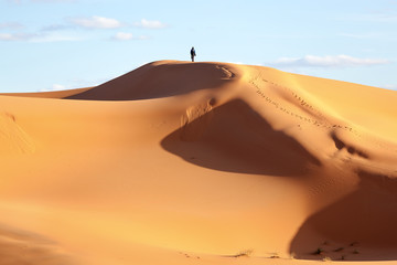 Fototapeta na wymiar Sand dune in the desert of Morocco