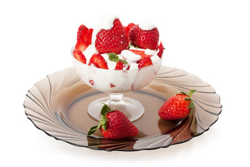 strawberries with cream
