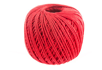 red skein on white