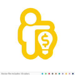 Sticker Icon - Vector file includes all colors