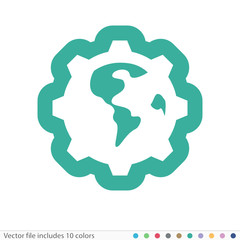 Fototapeta na wymiar Sticker Icon - Vector file includes all colors