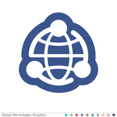 Sticker Icon - Vector file includes all colors