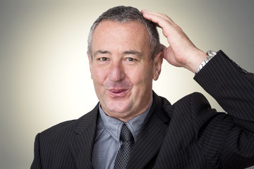 Businessman with hands